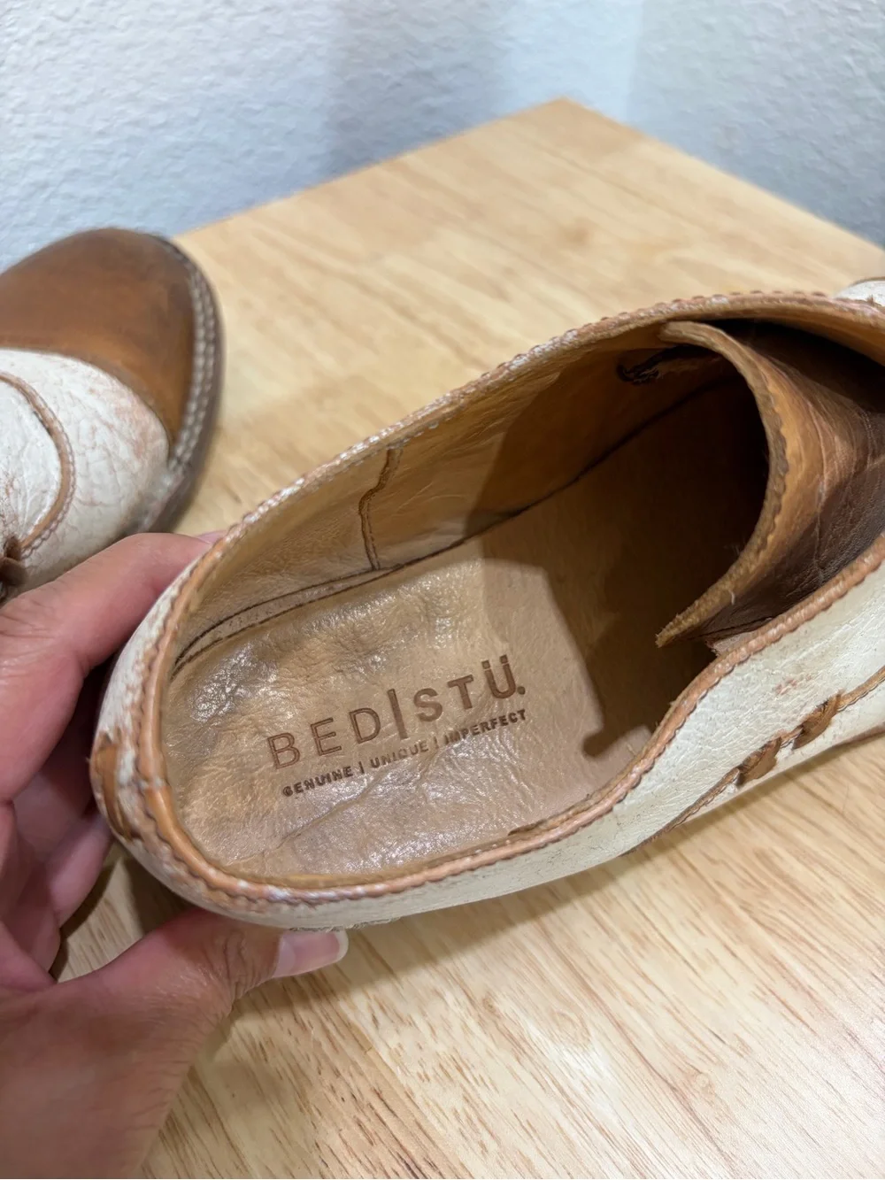 BED STU Rose Loafers Leather Handmade Distressed Classic Rustic Boho Cobbler